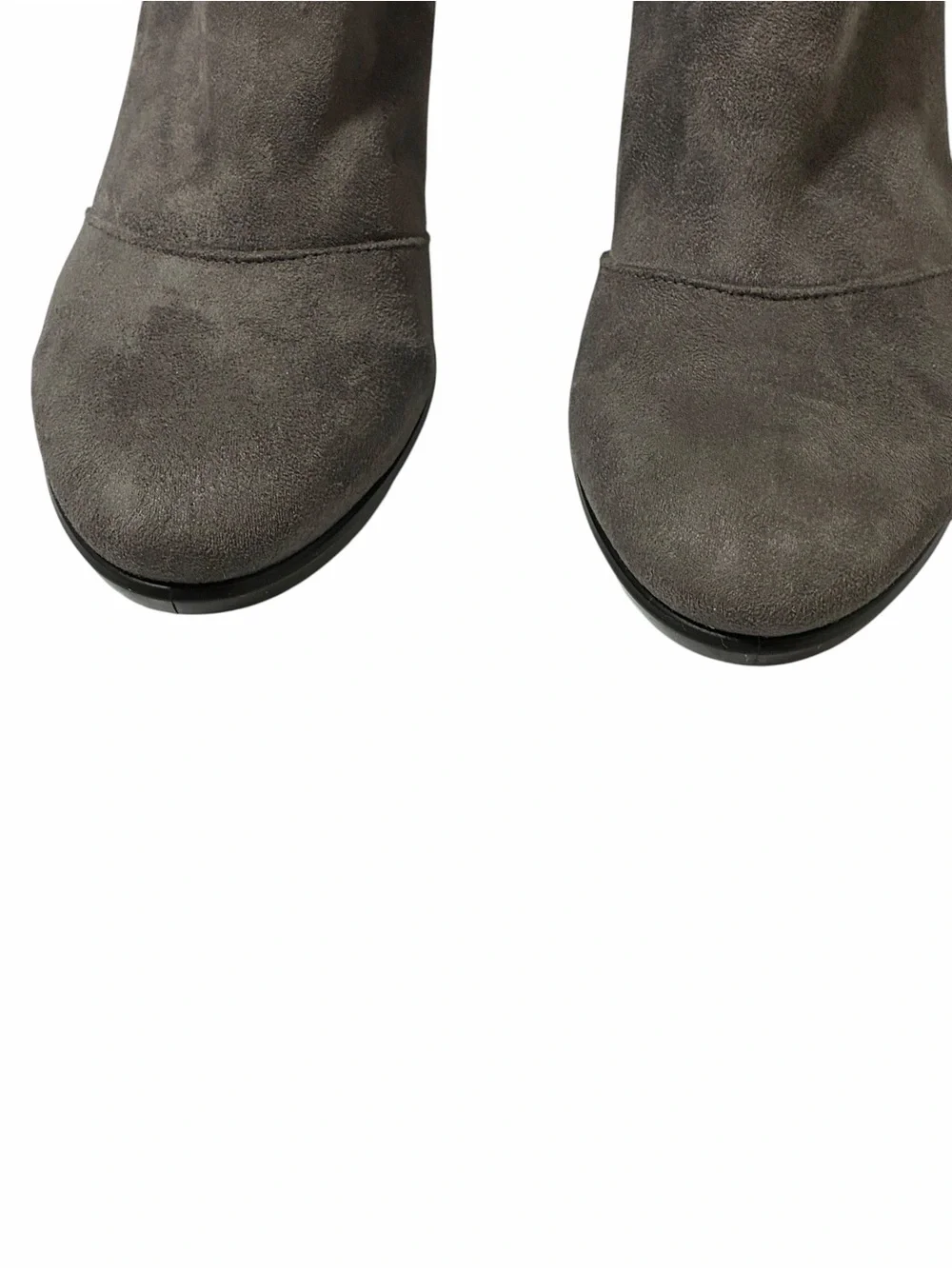 Ecco Shoes Suede Ankle Booties Gray US 8 Heeled Slip‎ On EU 39 Comfort Portugal